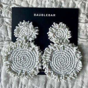 NWT BaubleBar Clip-on Beaded Statement Earrings